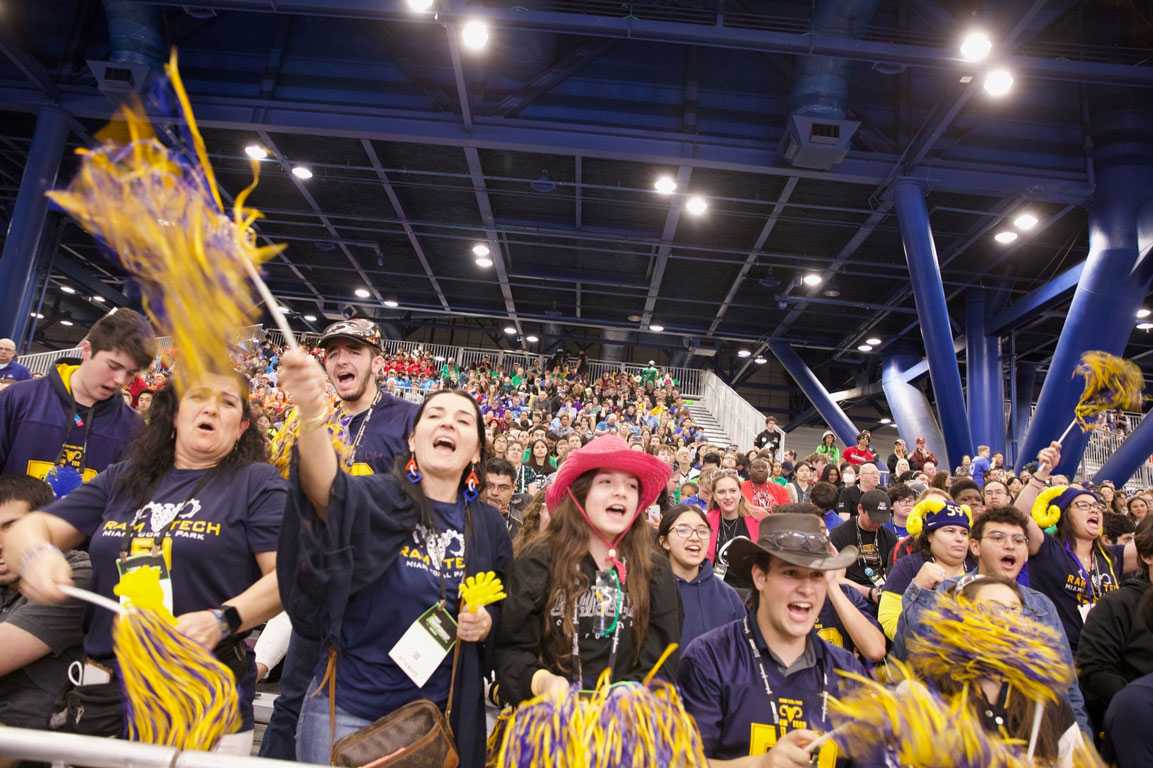 FRC Team 59 at the 2023 <em>FIRST</em> Championship in Houston.